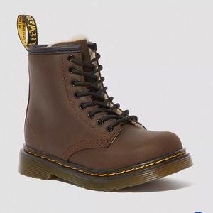 Doc martens brown for toddler boy or girl, size 10.